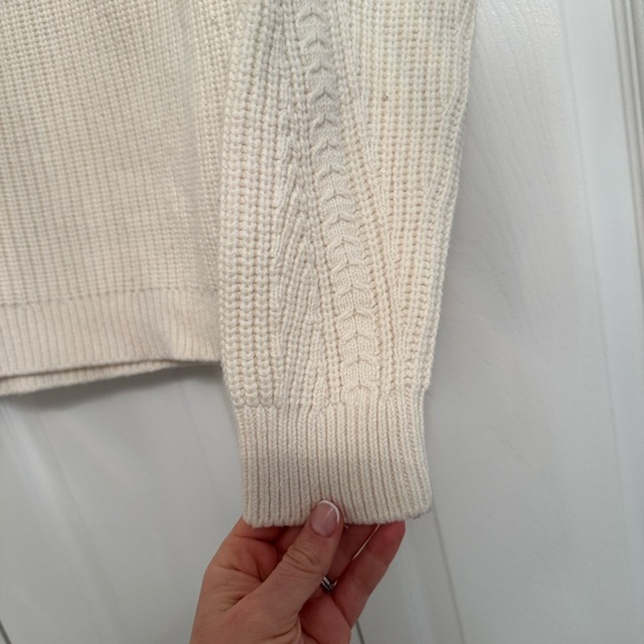 Sezane Cream Knit Sweater with Button Accents - Picture 5 of 5